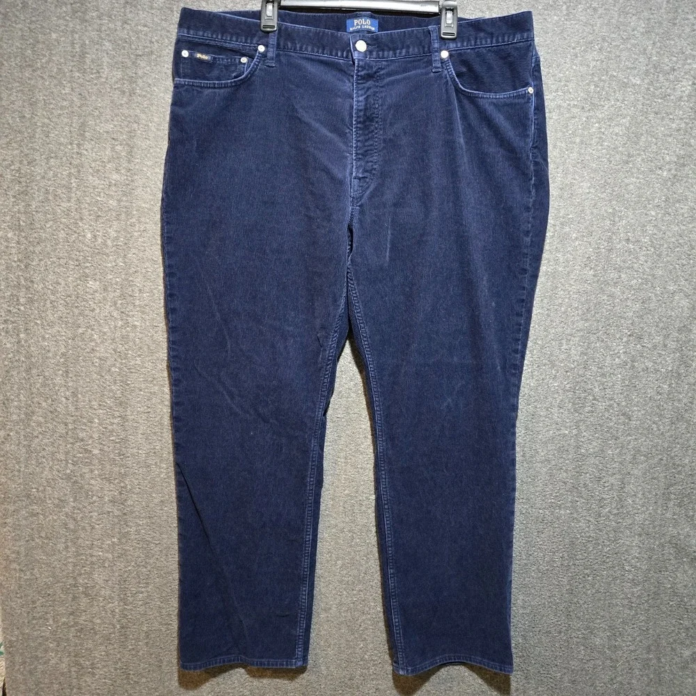 Polo‎ Ralph Lauren Corduroy Pants Mens Size 42 Big 42x30 Blue Preppy